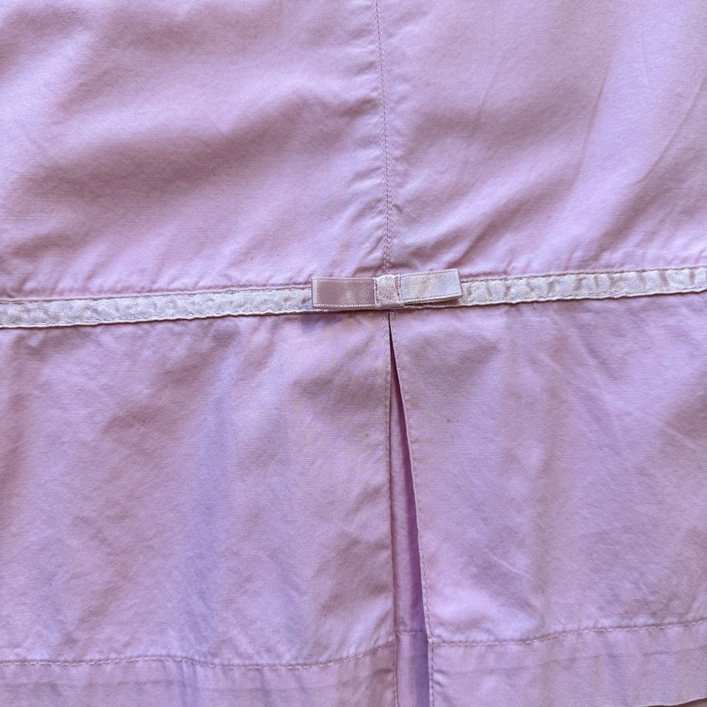 Vintage 90s Casual Corner Light Pink Pencil Skirt with Pleated Hem Coquette Bow - Picture 3 of 7